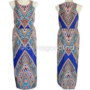 Cato Stained Glass Colorful Print Sleeveless Aztec Tribal Dress NWT sz 24